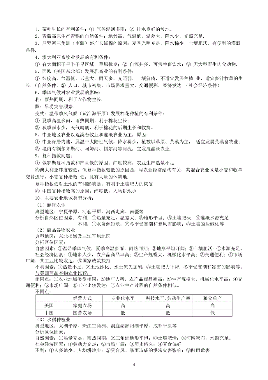 高考地理综合题答题模板大全(高分技巧模式总结)_第4页