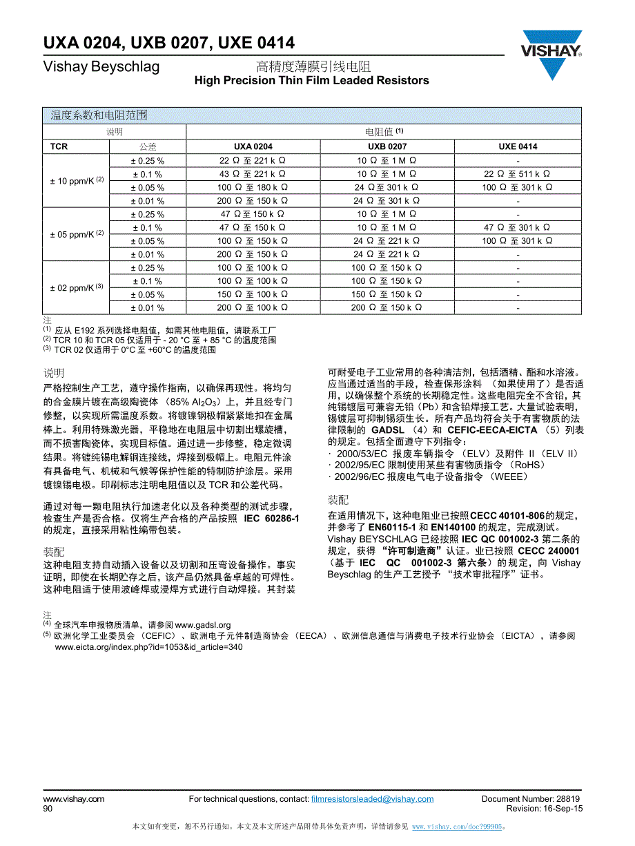 高精度薄膜引线电阻_第3页