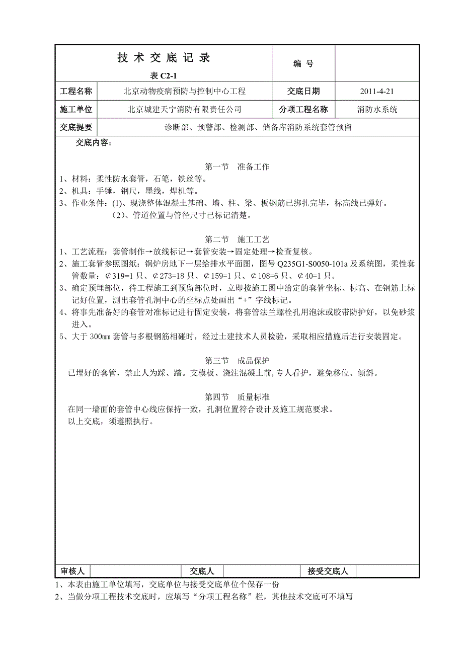 消防水 技术交底_第1页