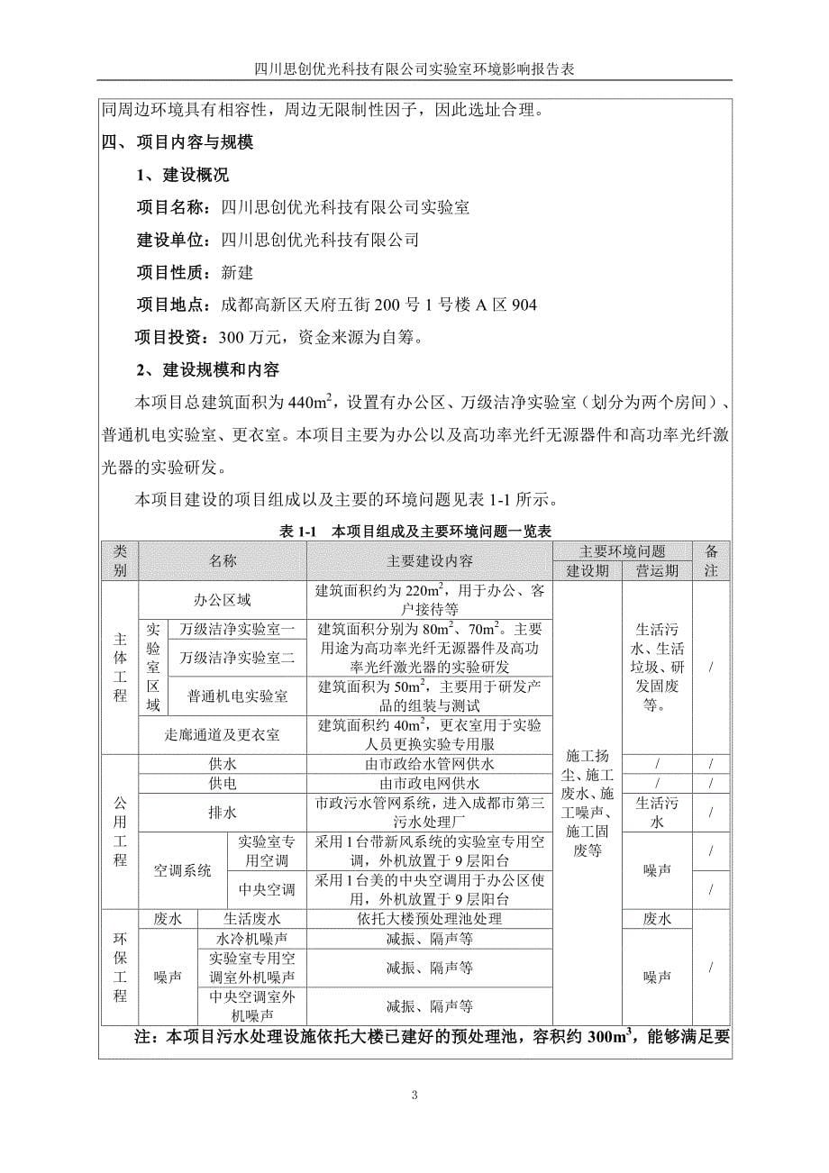 四川思创优光科技有限公司实验室项目环境影响报告表_第5页