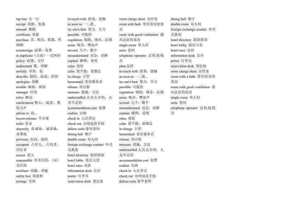 出国常用英语词汇_第5页
