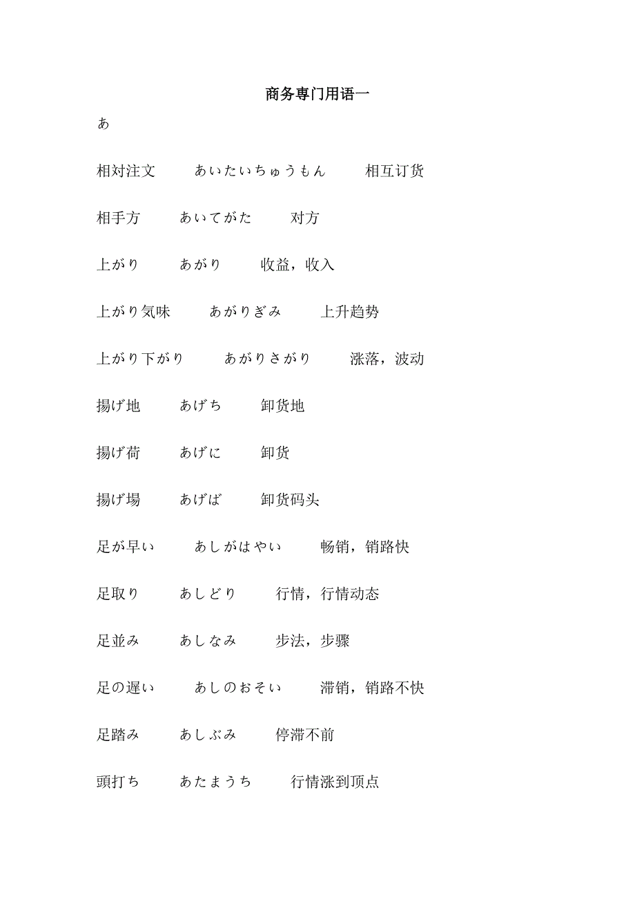 商务専门用语一_第1页