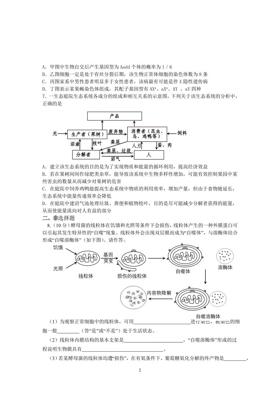 生物易错题训练(七)_第2页