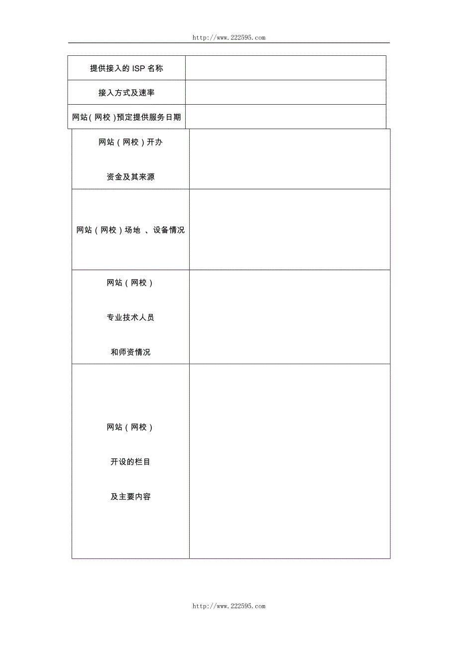 附件：《安徽省教育网站网校申报登记表》-安徽教育网_第2页