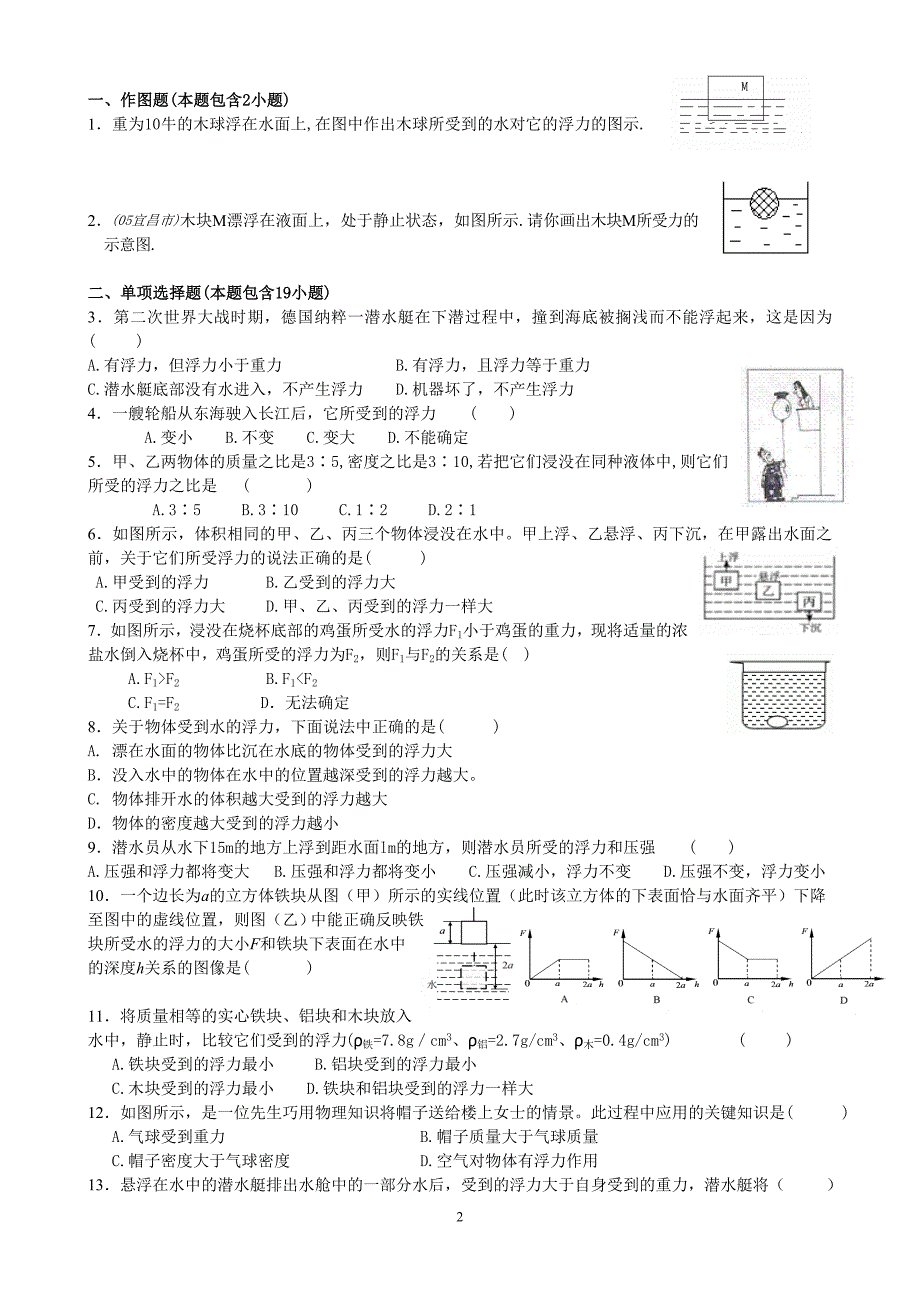 浮力提高习题精选_第2页