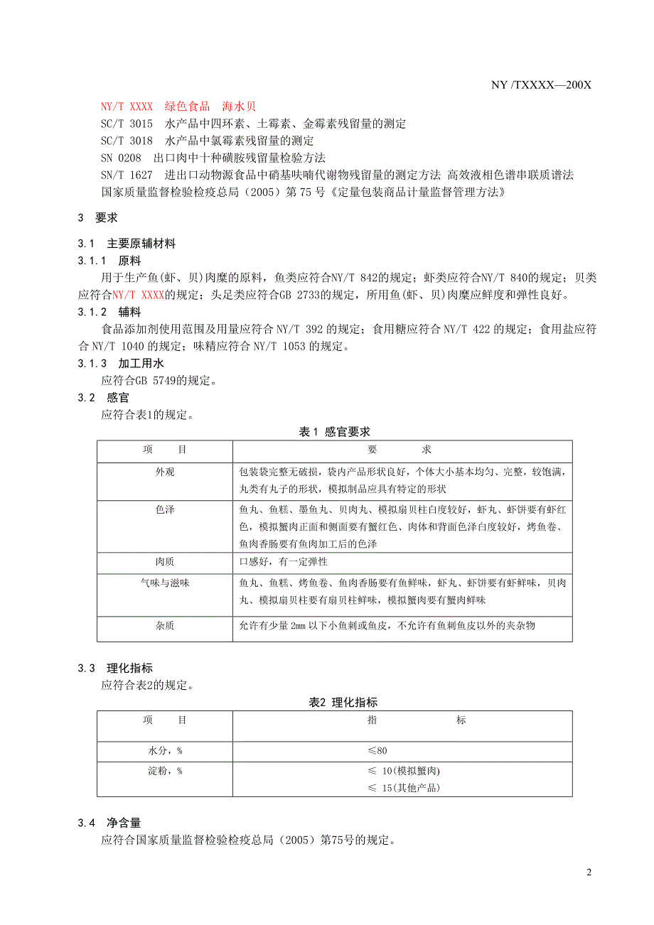 绿色食品 鱼糜制品（报批稿）_第4页