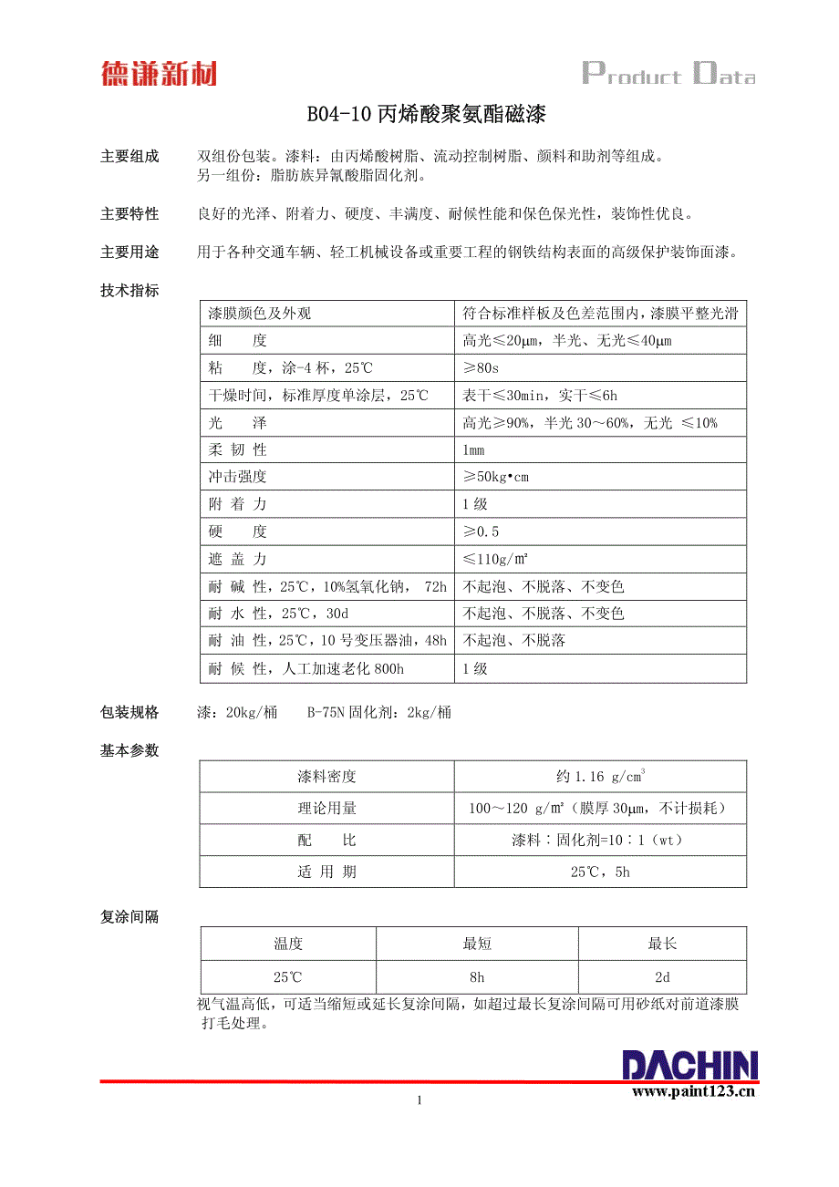 丙烯酸聚氨酯磁漆_第1页