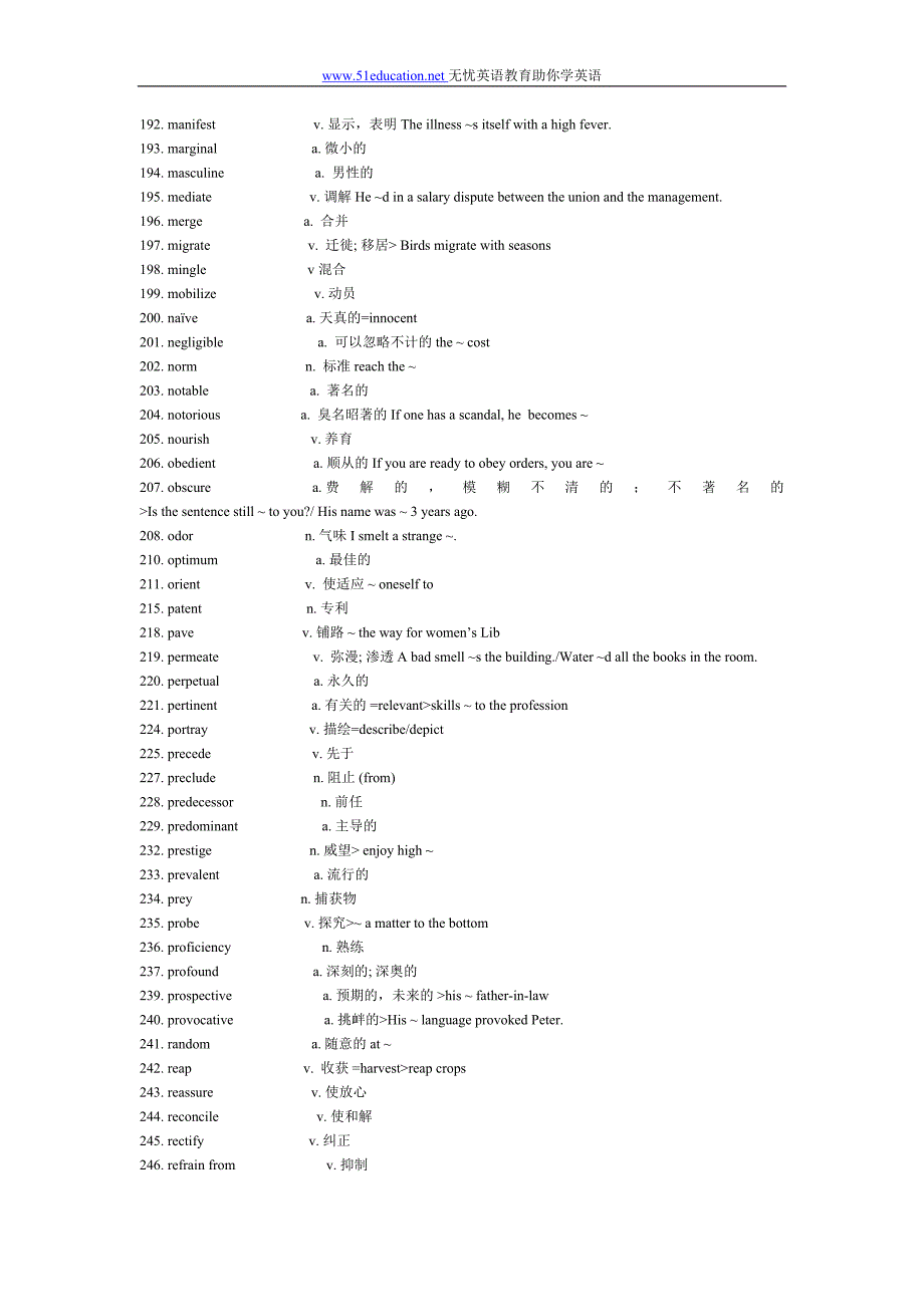 英语6级常见500词汇_第3页