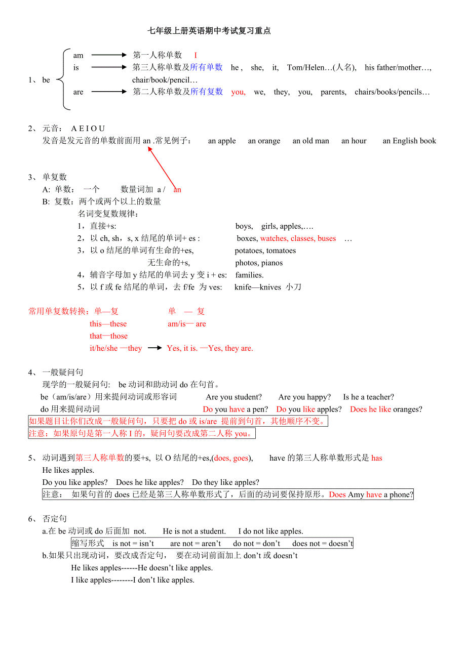 七上英语期中重点_第1页