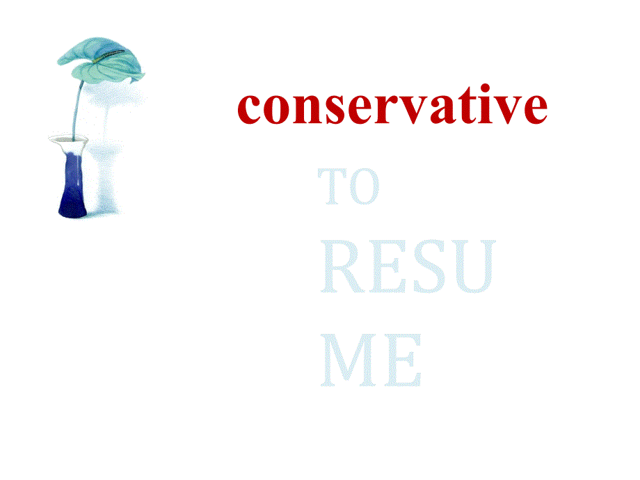 conservative单词学习(原创PPT模版)_第1页