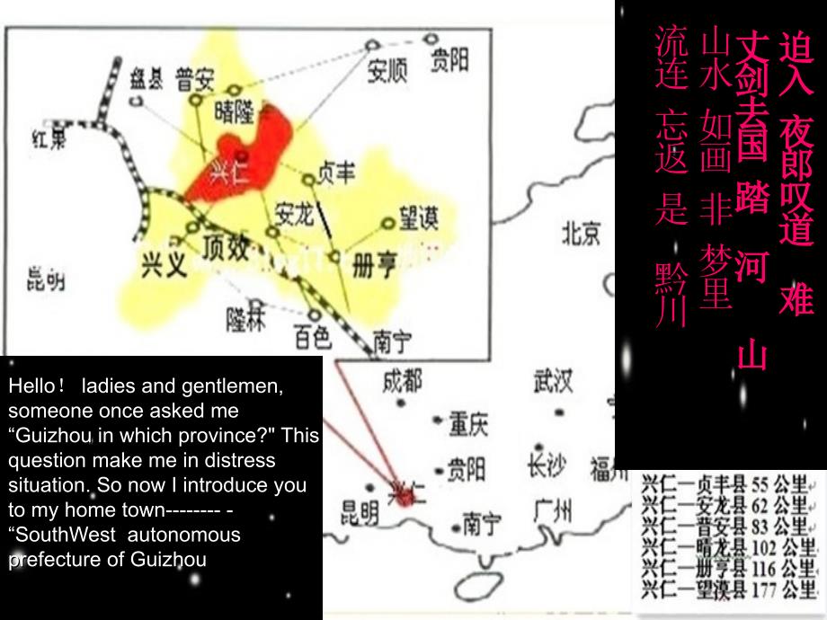 贵州黔西南英文演讲稿ppt_第1页