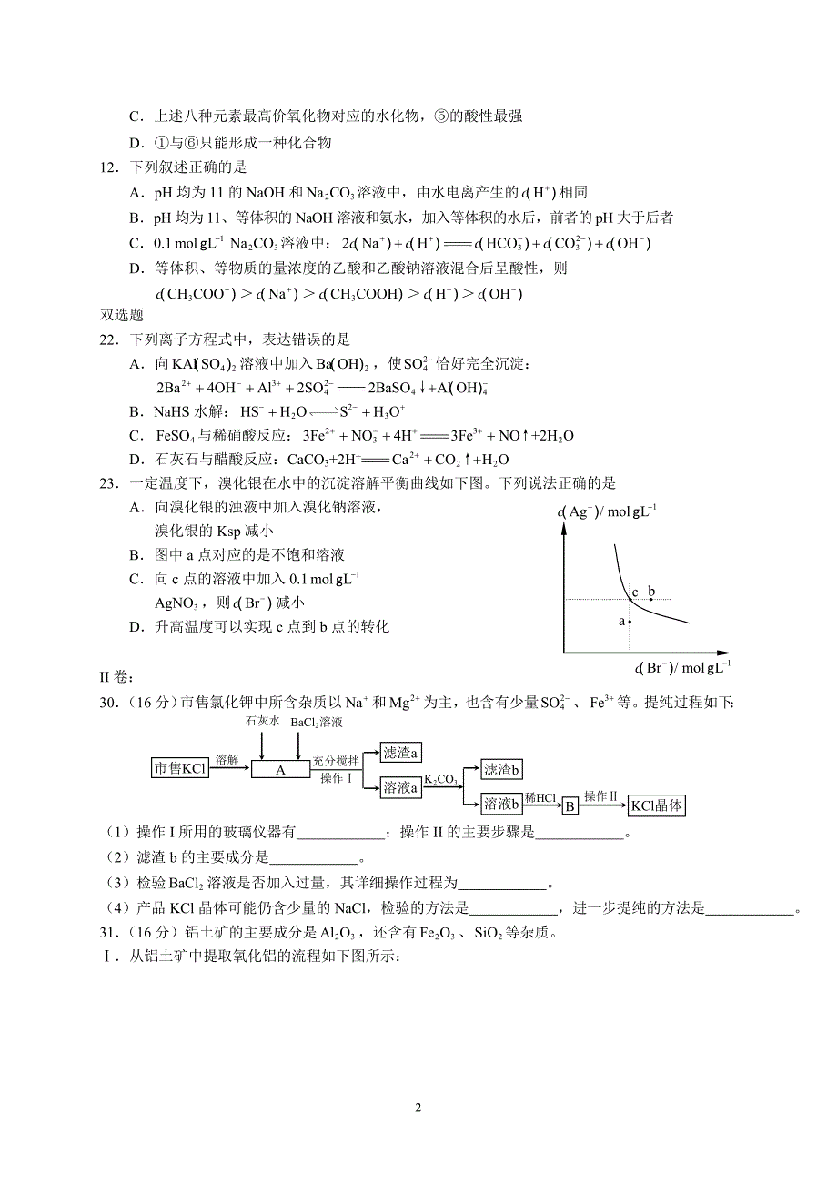 深二模化学试卷_第2页