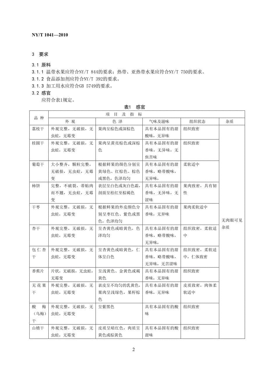 绿色食品 干果（报批稿）_第5页