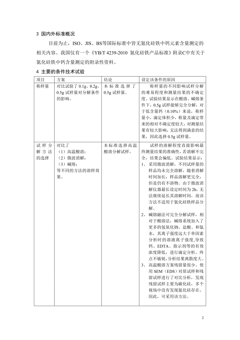 编制说明-氮化硅铁钙含量的测定 EDTA滴定法.doc_第2页