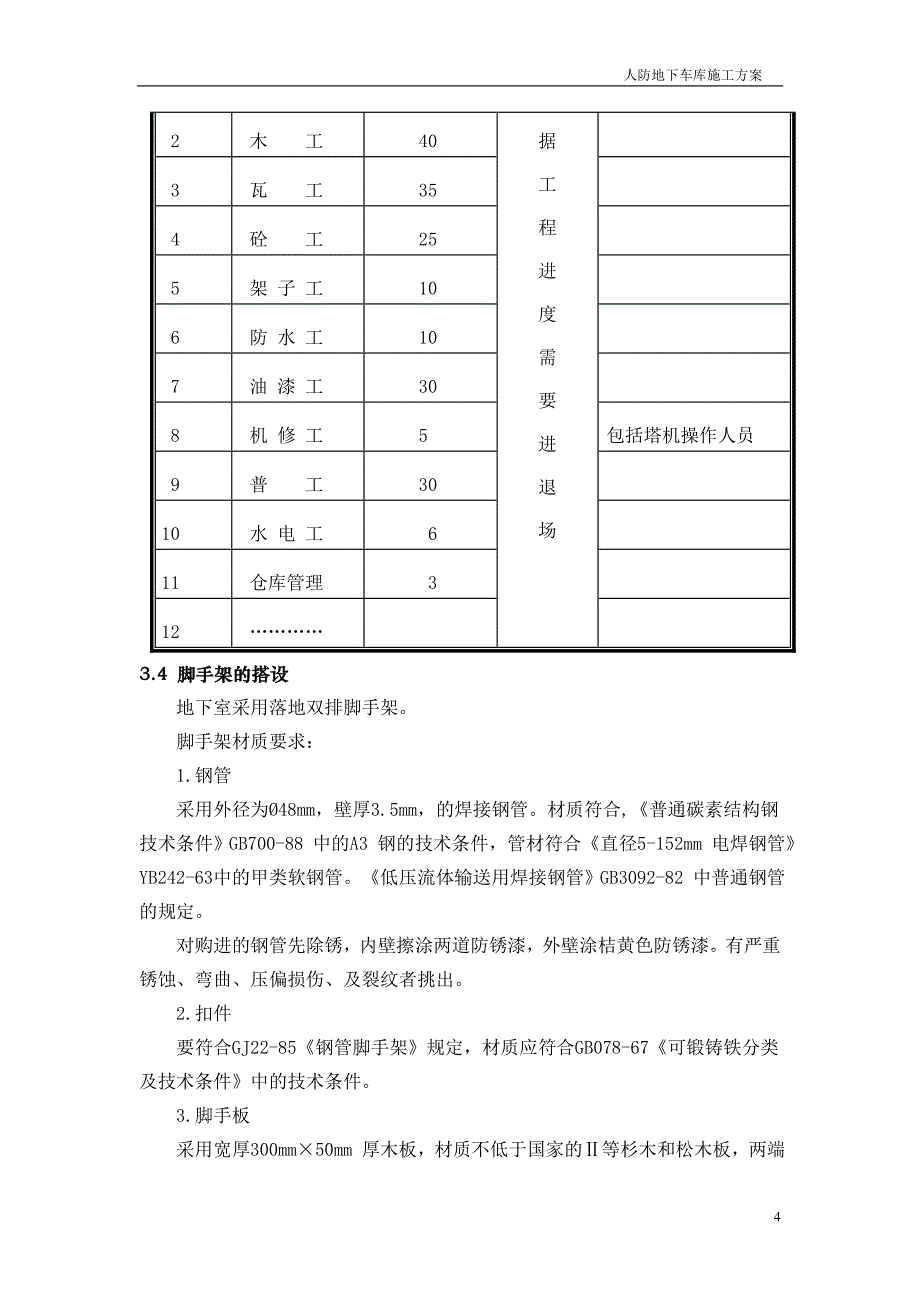 人防地下车库施工方案_第4页