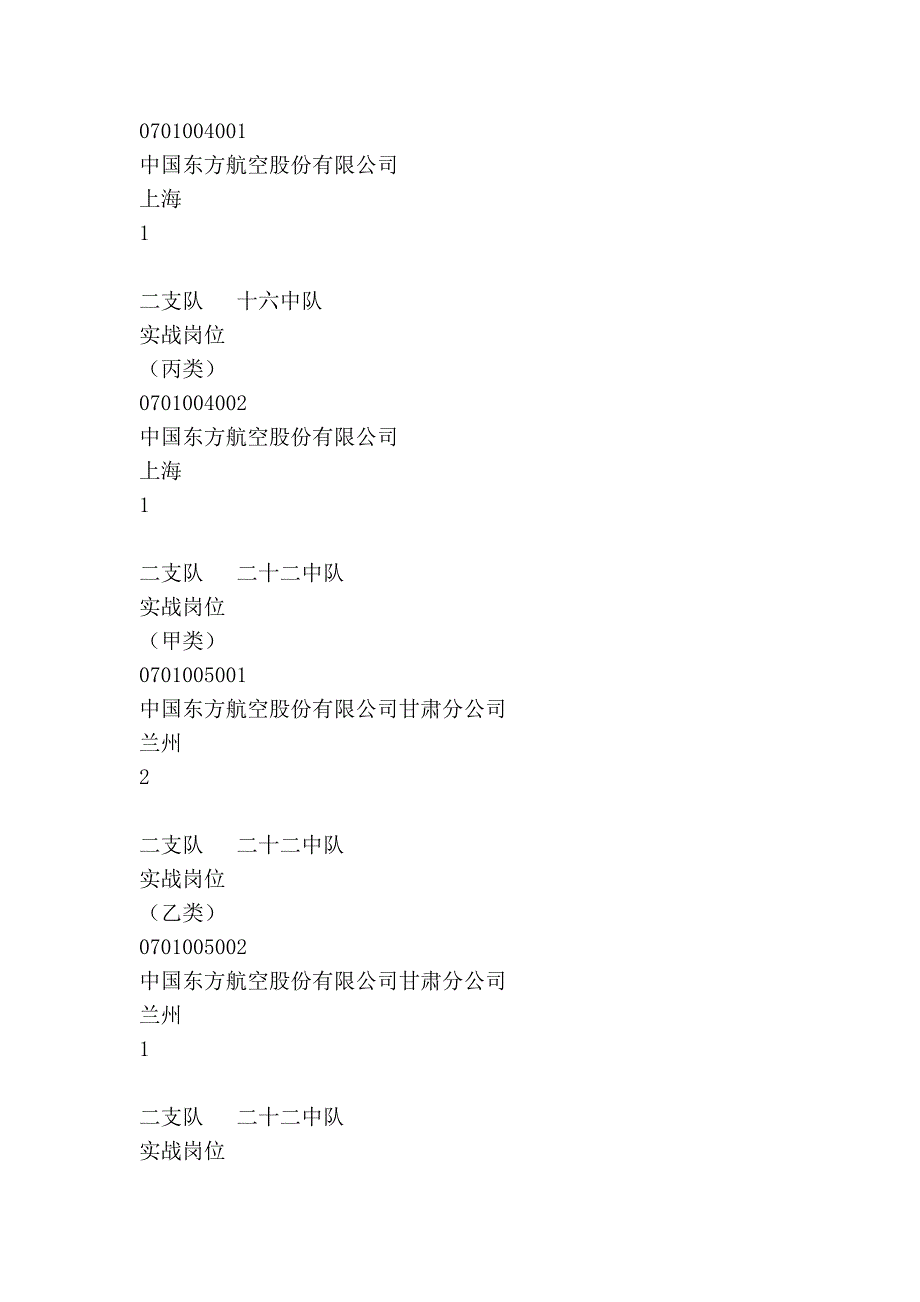 中国民航空中警察2011年度公务员录用招考职位信息_第3页