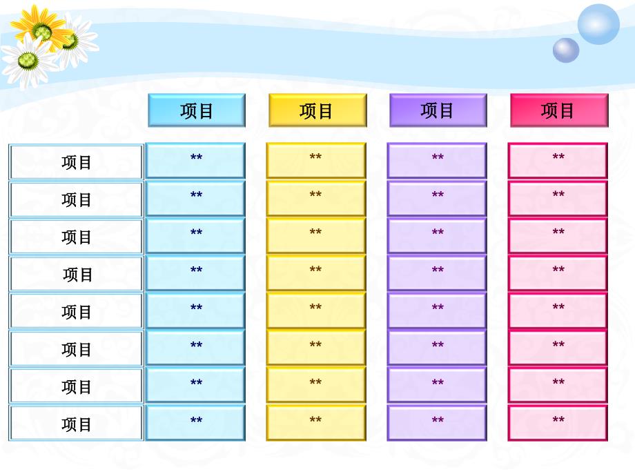 清凉初夏经典ppt吐血推荐表格处理@经典ppt_第4页