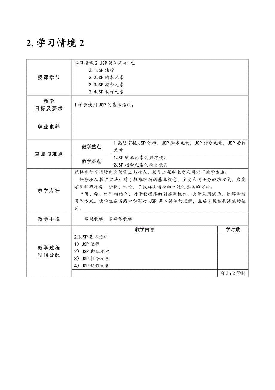 jsp应用程序设计 教案_第5页