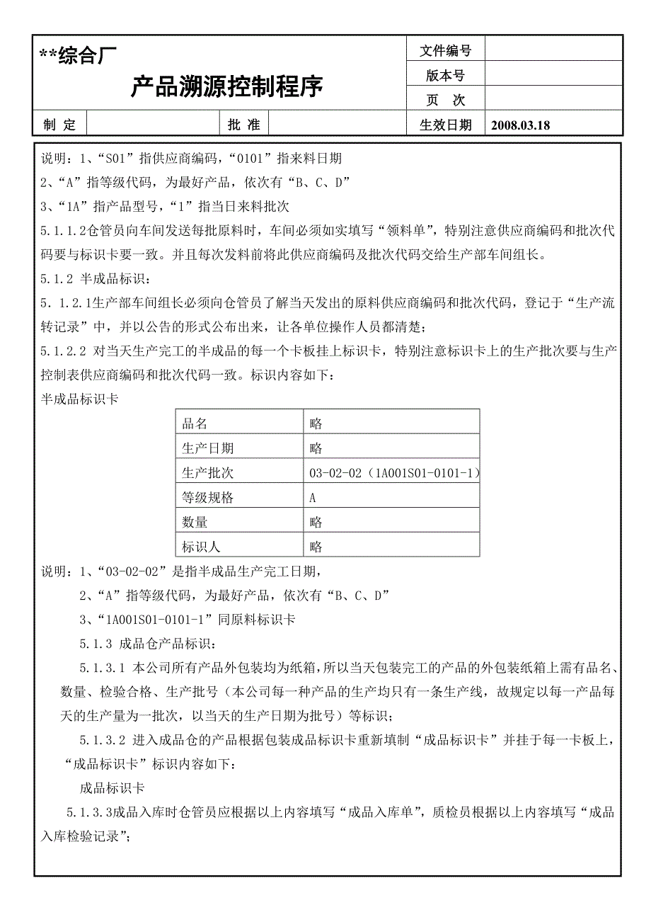 产品溯源控制程序_第2页