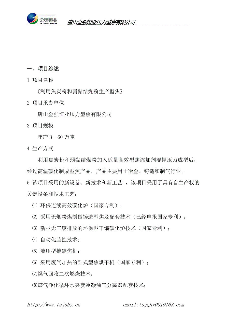 铸造型焦项目可行性分析报告_第2页