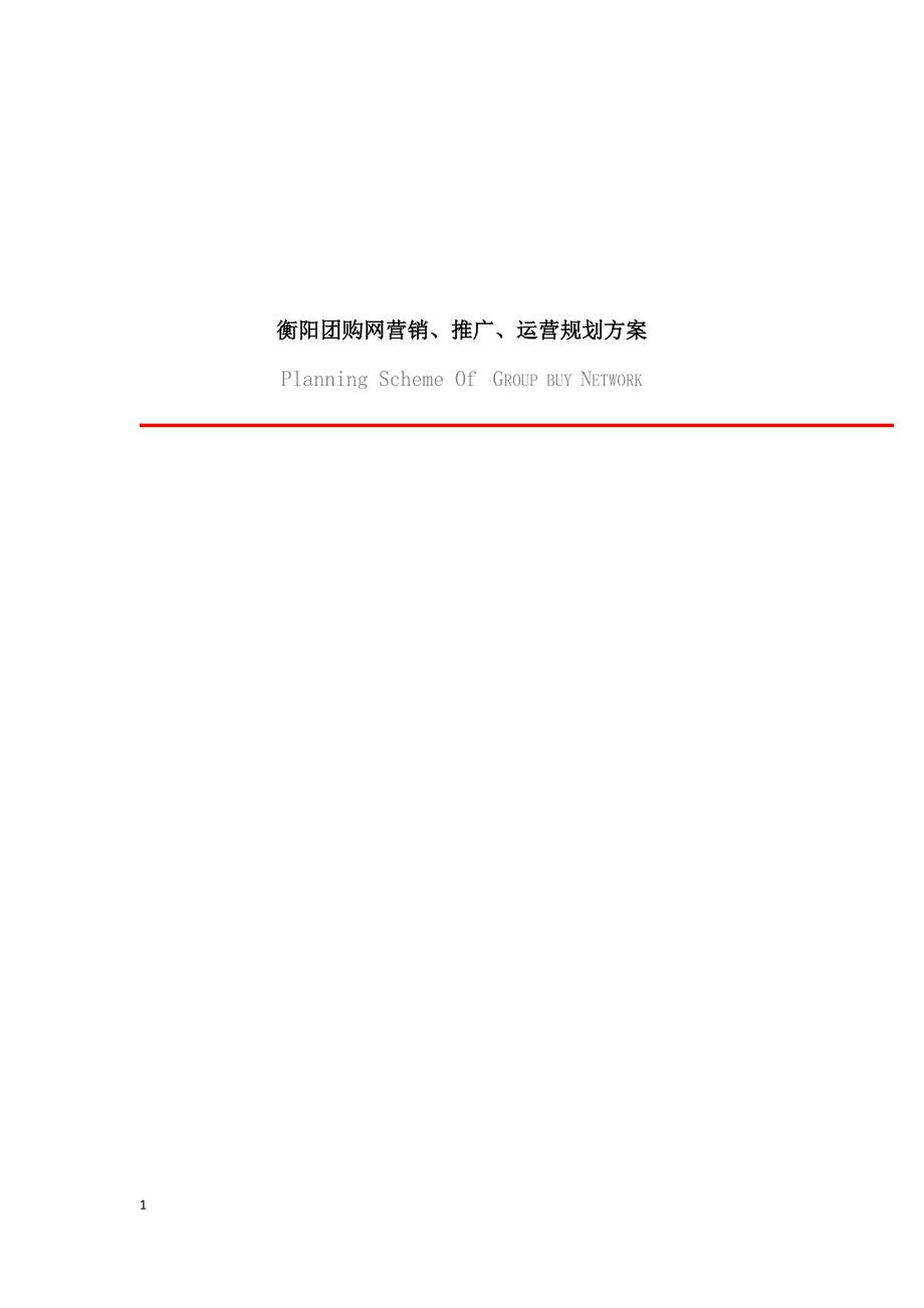 衡阳团购网营销、推广、运营规划方案_第1页