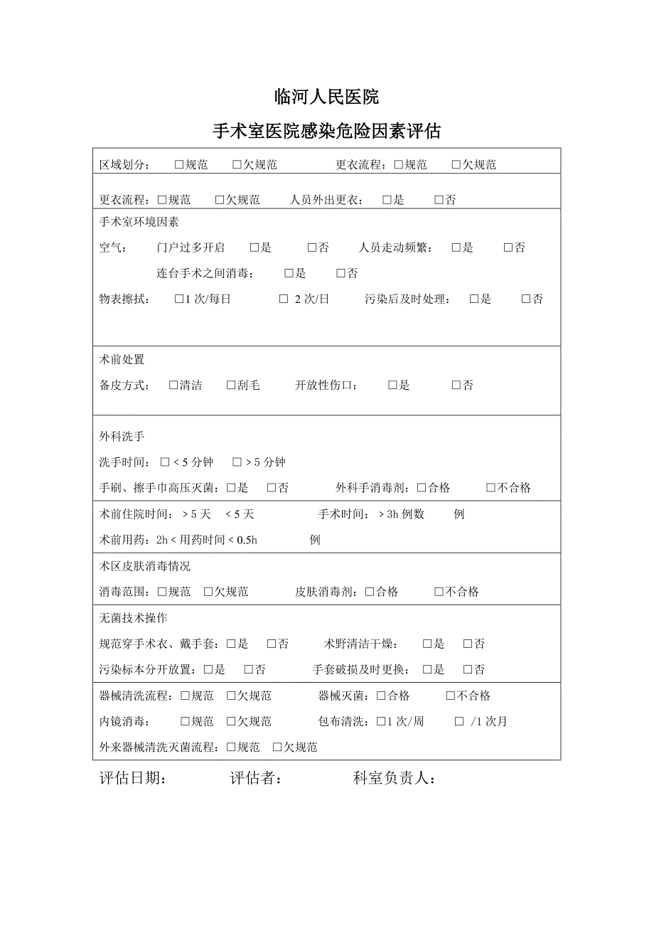 ICU感染风险因素评估表[1]_第2页