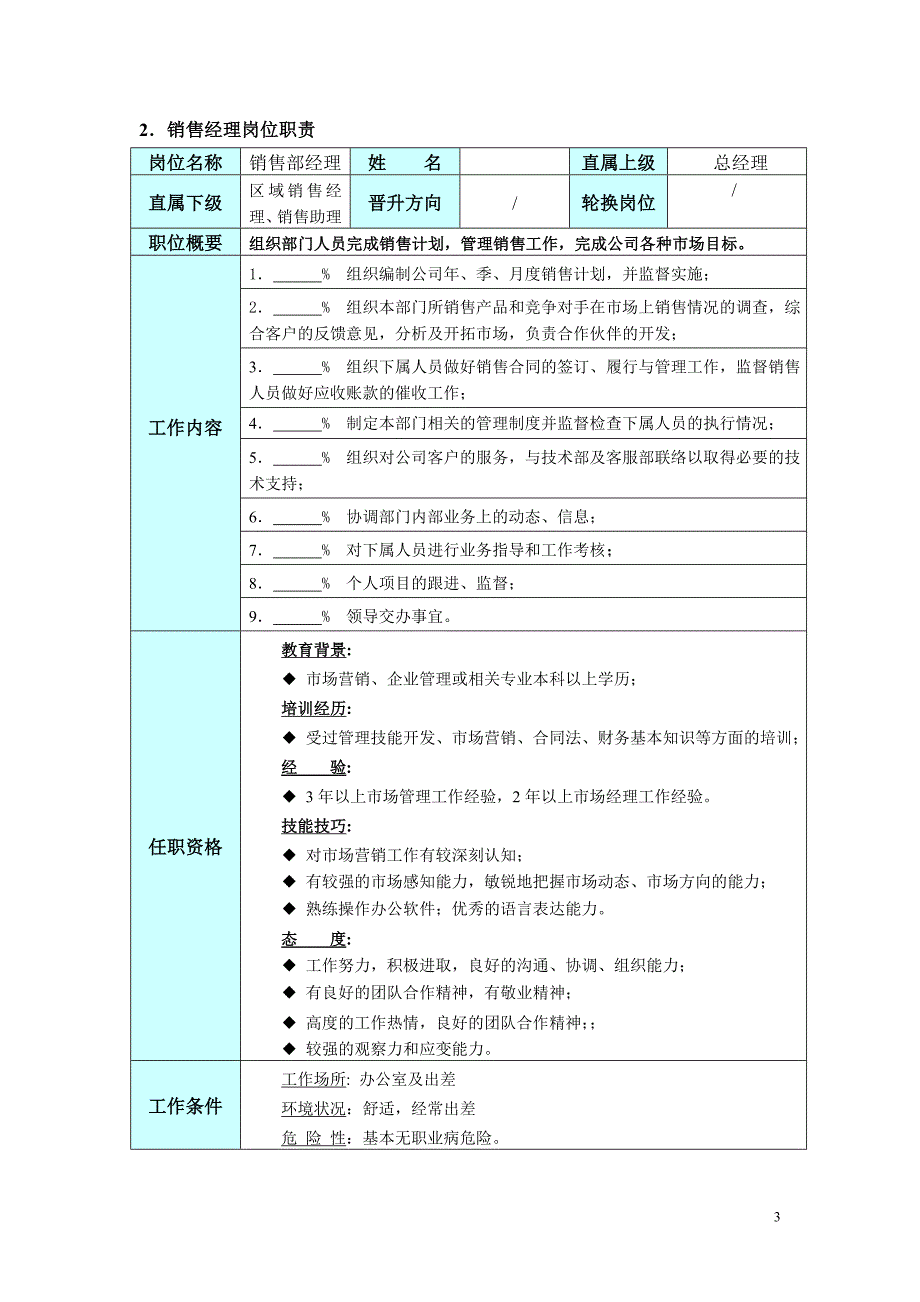 广东敬鸿金属制品有限公司销售部管理流程及销售提成_第3页