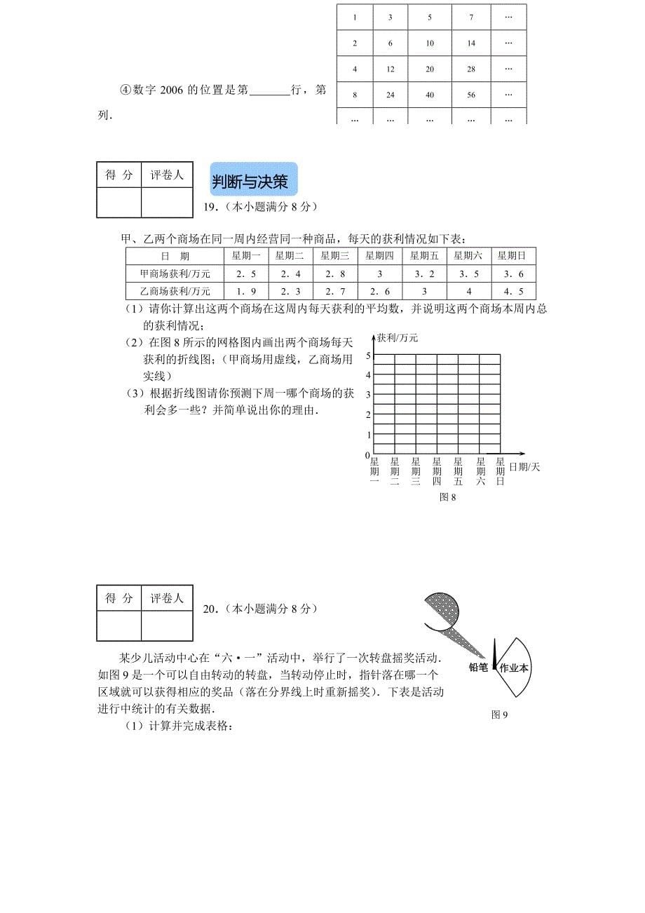 2007年承德市课程改革实验区初中毕业生学业考试_第5页