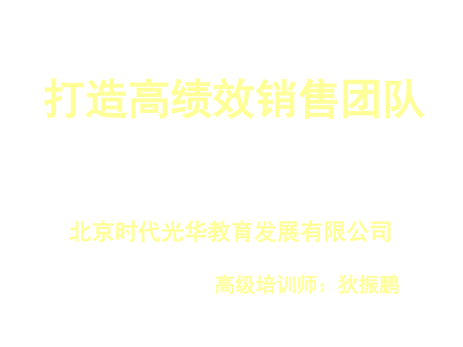 经典实用有价值的企业管理培训课件建立高绩效销售团队_第2页