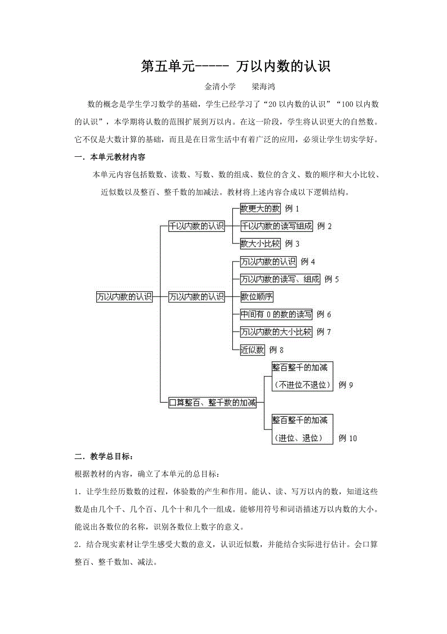 万以内数的认识单元教材分析_第1页