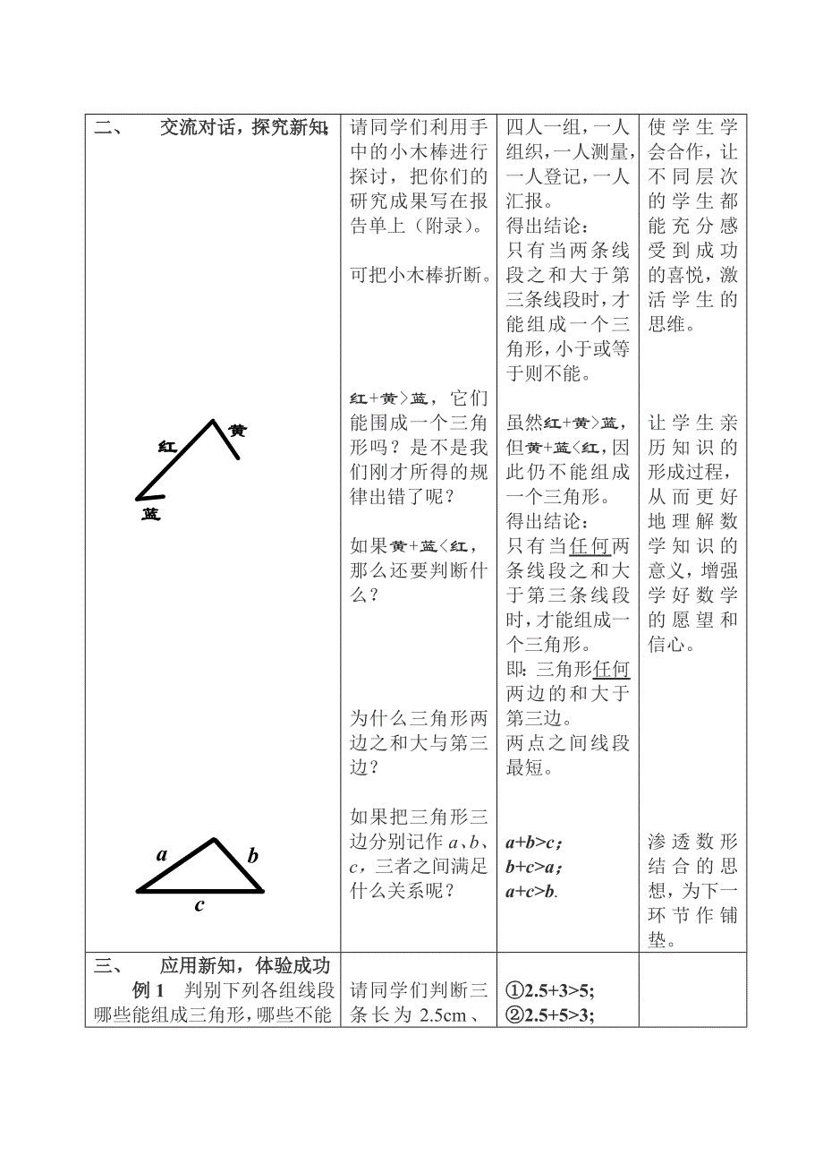 三角形的三边关系教案_第2页