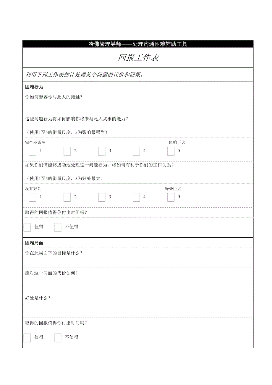 哈佛管理导师工具——辅助工具包_第4页