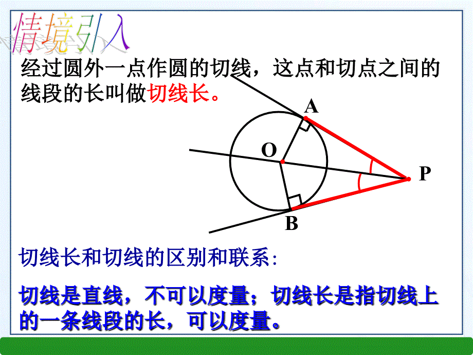 2016年春北师大版九年级数学下册3.7切线长定理课件（共14张PPT）_第3页