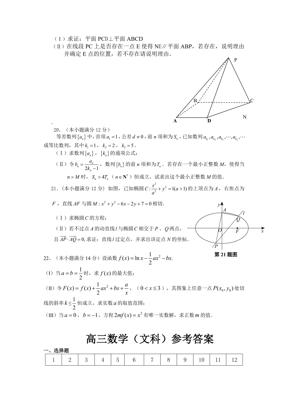 山东省青州市2011年四月抽样监测文科数学试卷_第4页