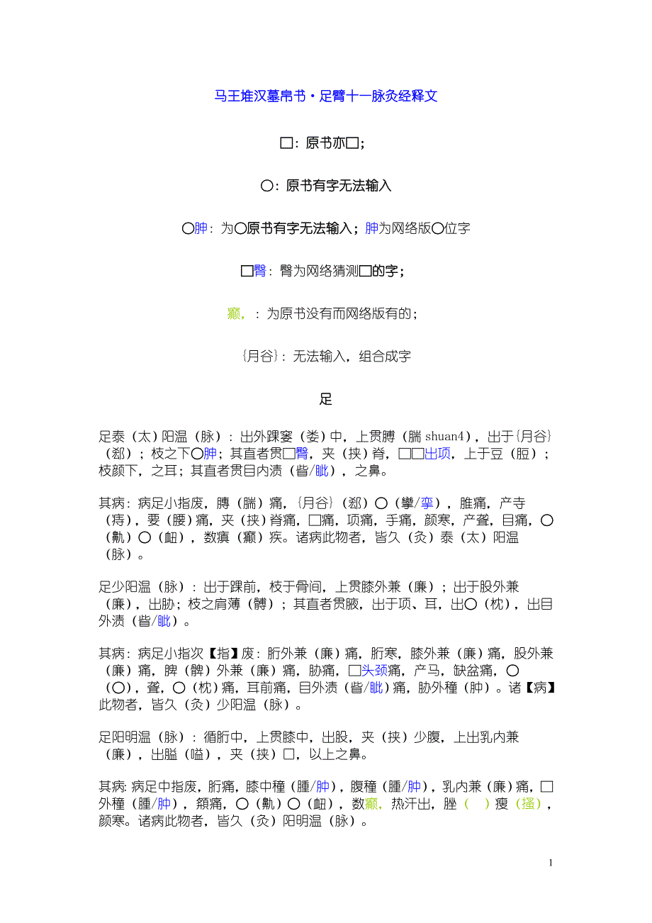 足臂十一脉灸经+ok_第1页