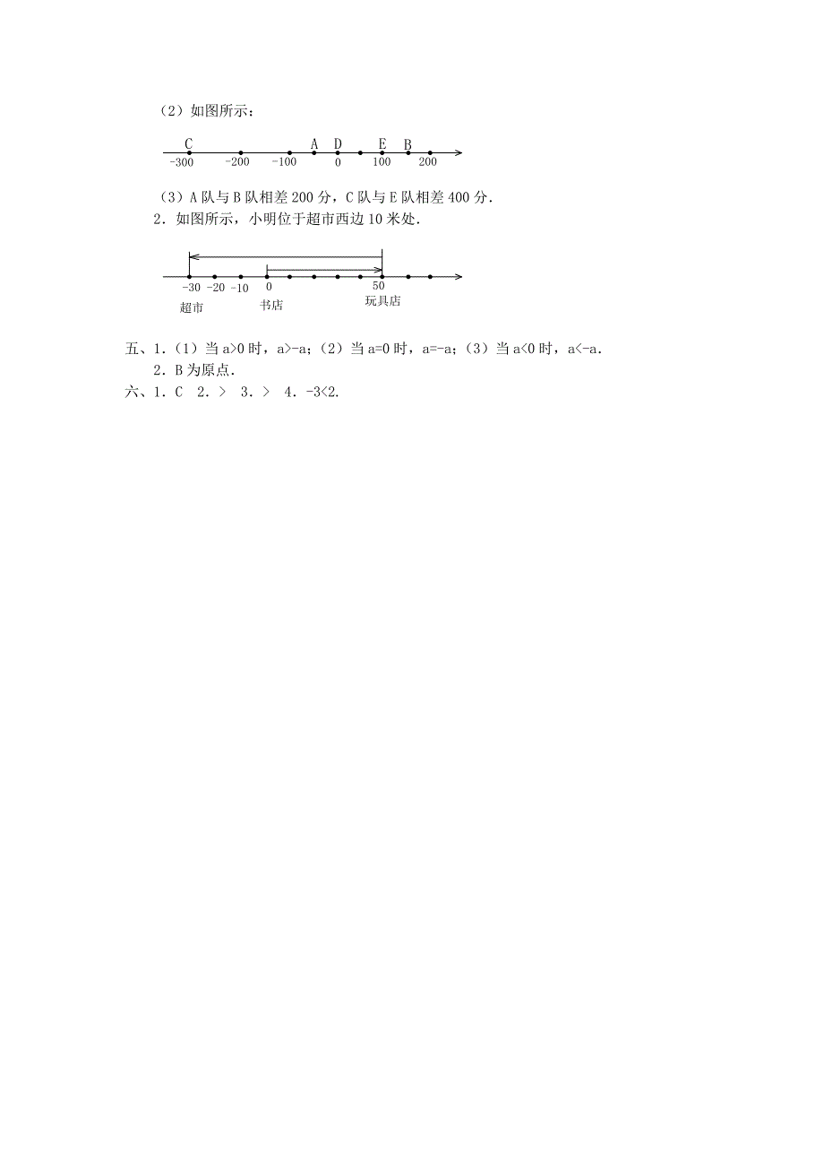 七上试卷2.2 数轴（含答案）_第4页