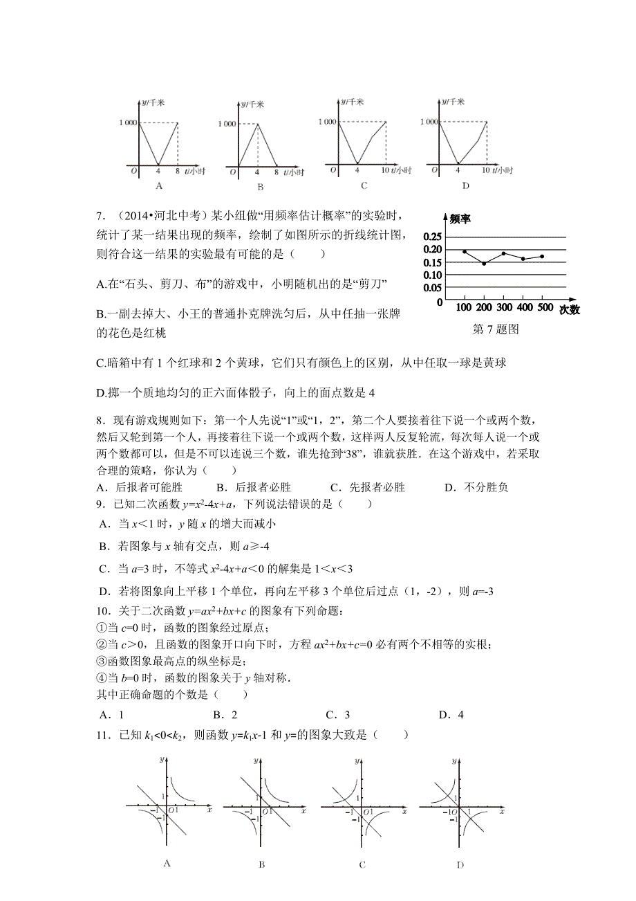 2015年青岛版初三九年级数学下册期中_第2页