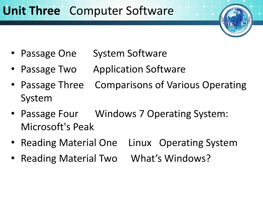 Unit Three   Computer Software 计算机专业英语课件_第3页