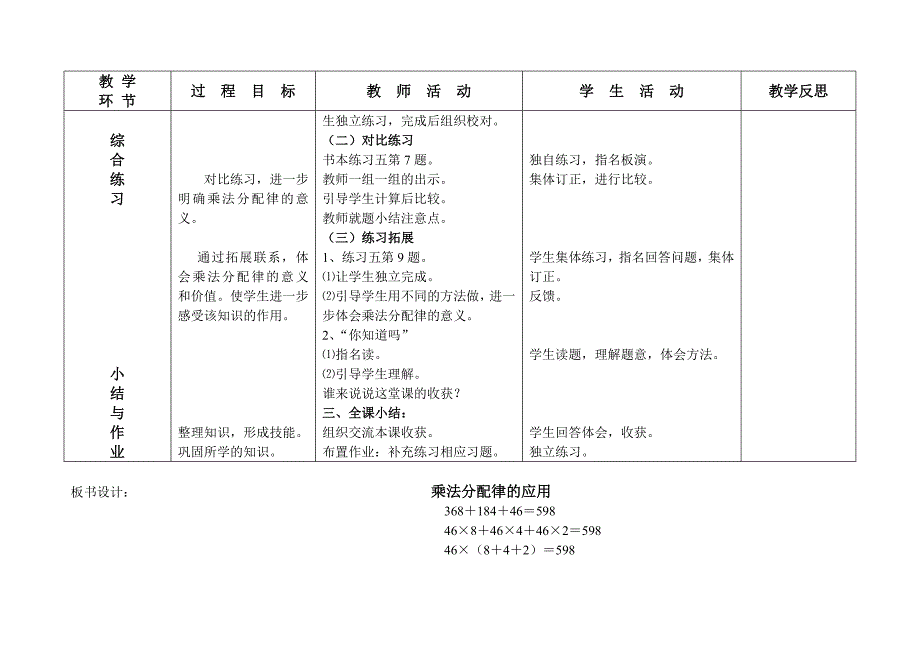 苏教版乘法运算律教案_第2页