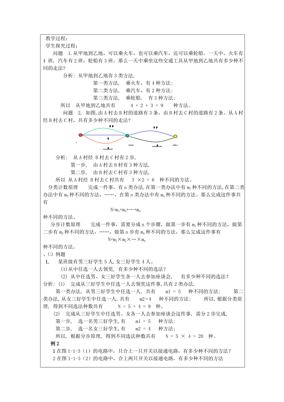 苏教版选修2-3高中数学1.1《两个基本原理》word教案_第2页