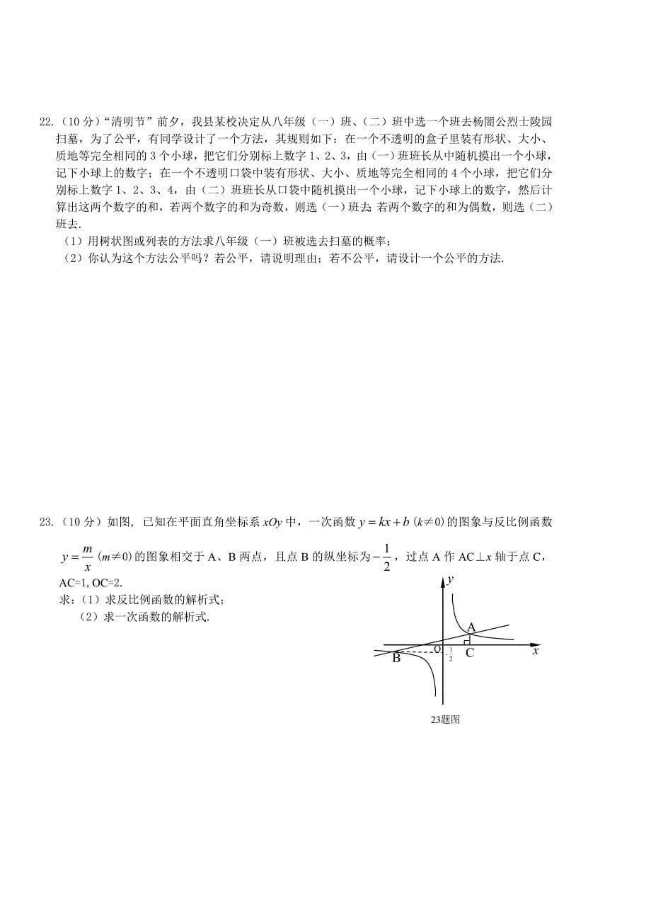 2010年重庆潼南县中考数学试题试题_第5页