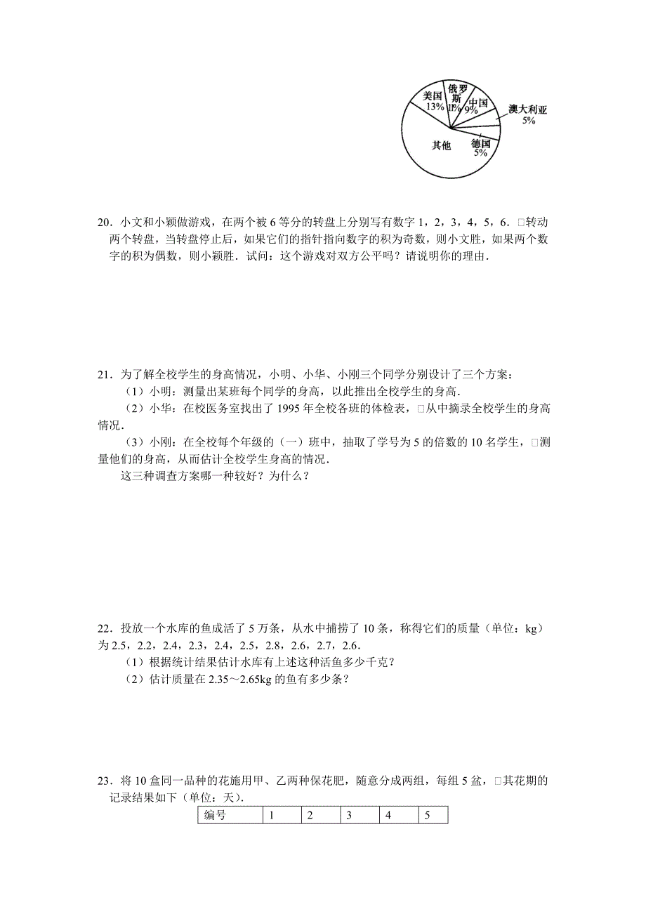 2010中考热点专题训练统计与概率的应用教学资料_第3页