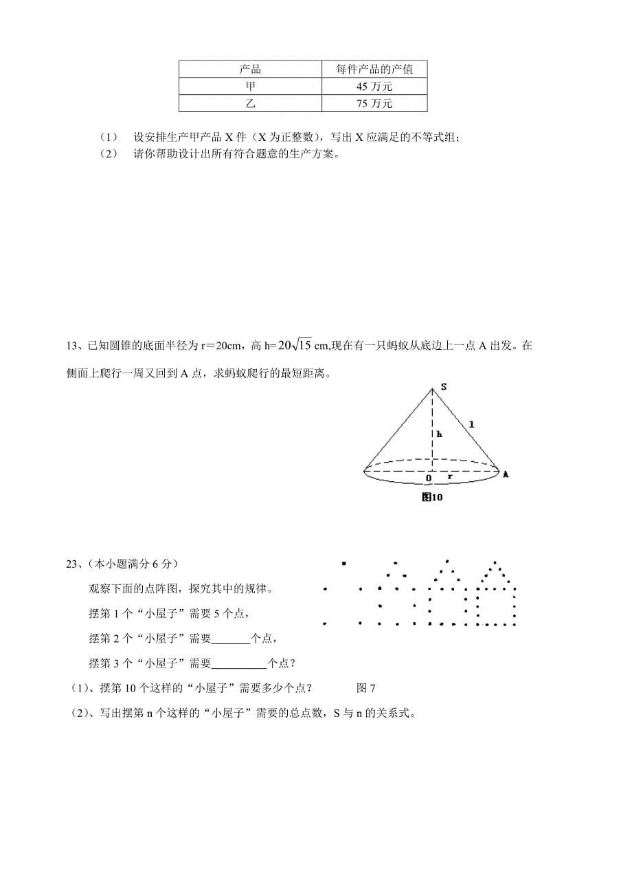 山东省青岛市2010年中考数学模拟试题及答案_第5页