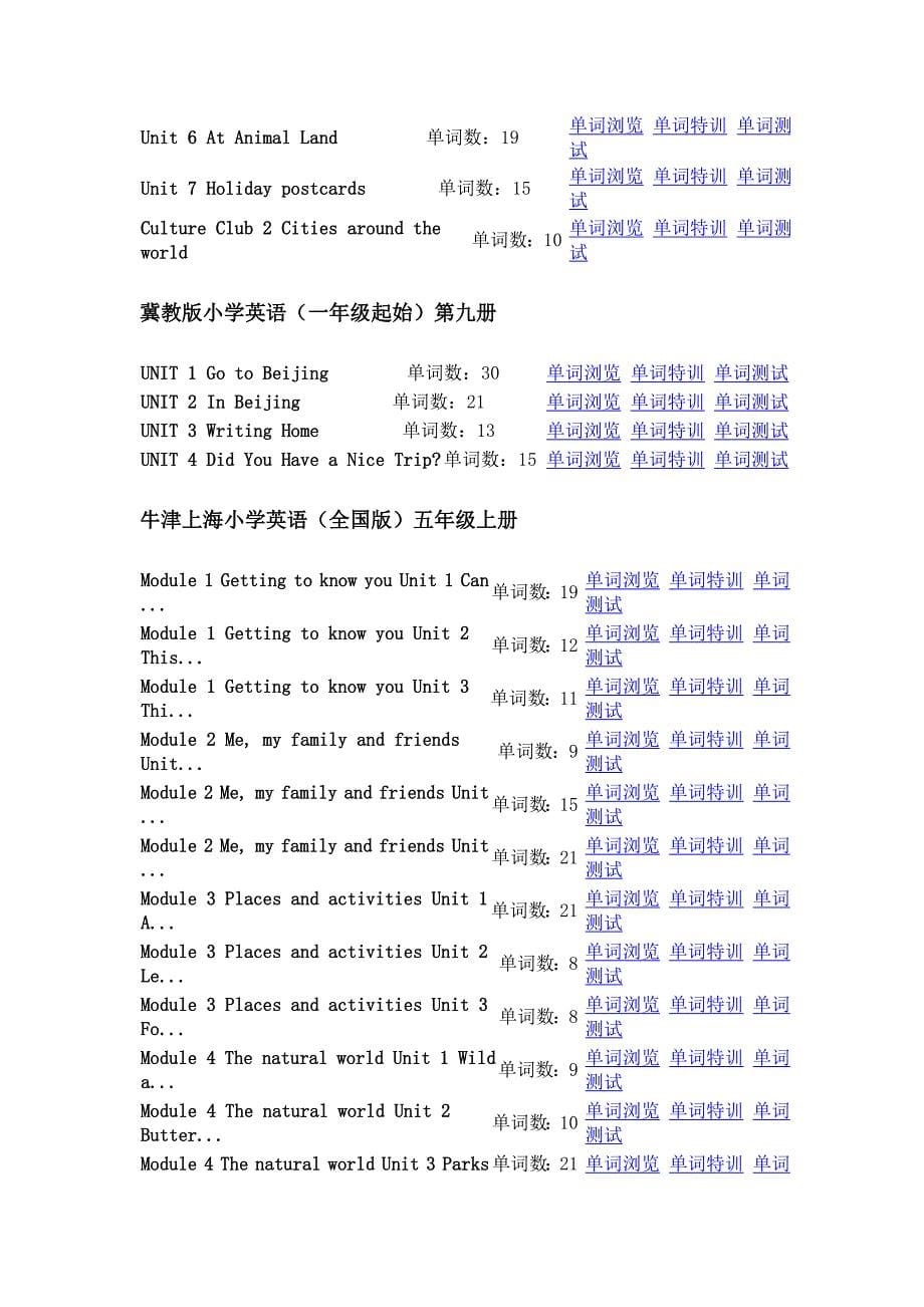 小学五年级上册英语单词表_第5页