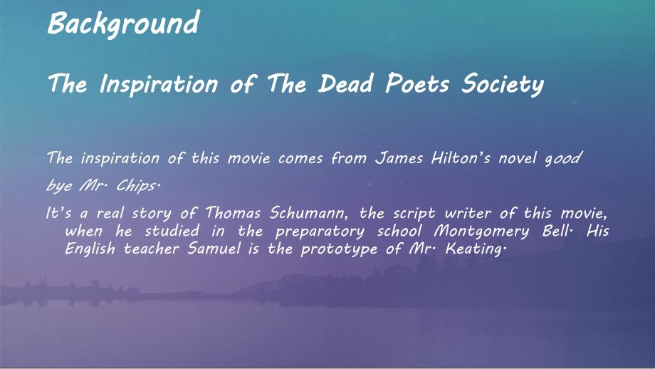 Dead Poets Societ 电影鉴赏教学课件_第2页