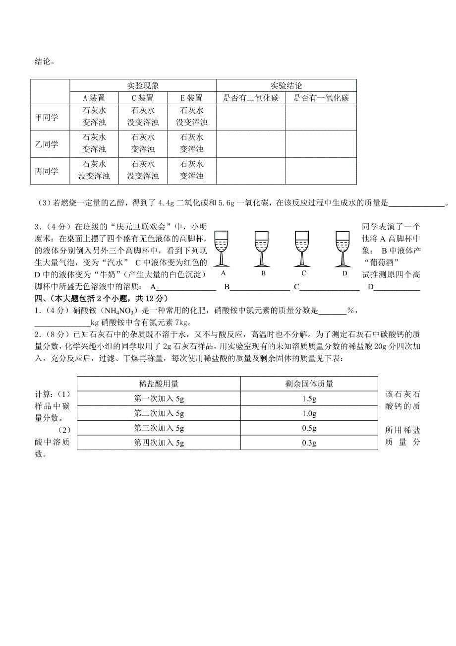 2011年中考化学复习模拟试题20_第5页