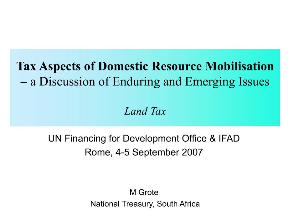 Tax Aspects of Domestic Resource Mobilisation – a_第1页