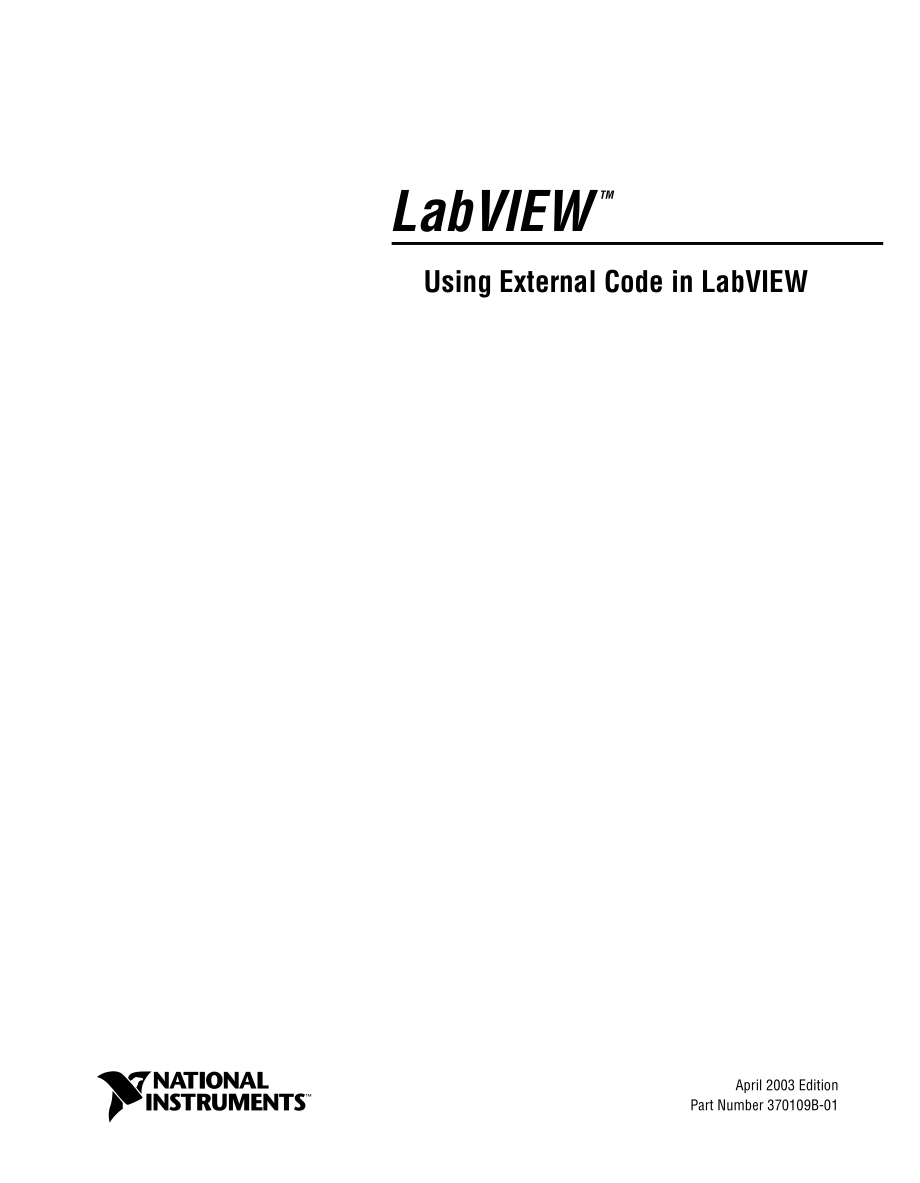 Use External Code in LabVIEW 在LV中调用外部代码_第1页