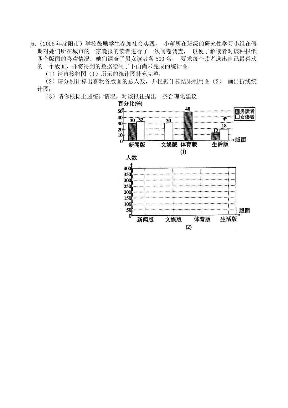 中考数学专题训练 统计信息问题及答案_第5页