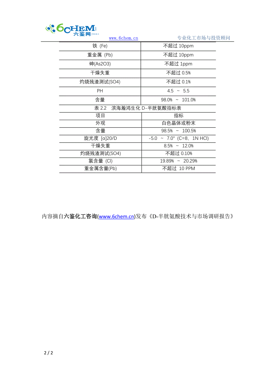 D-半胱氨酸的生产工艺与技术进展_第2页